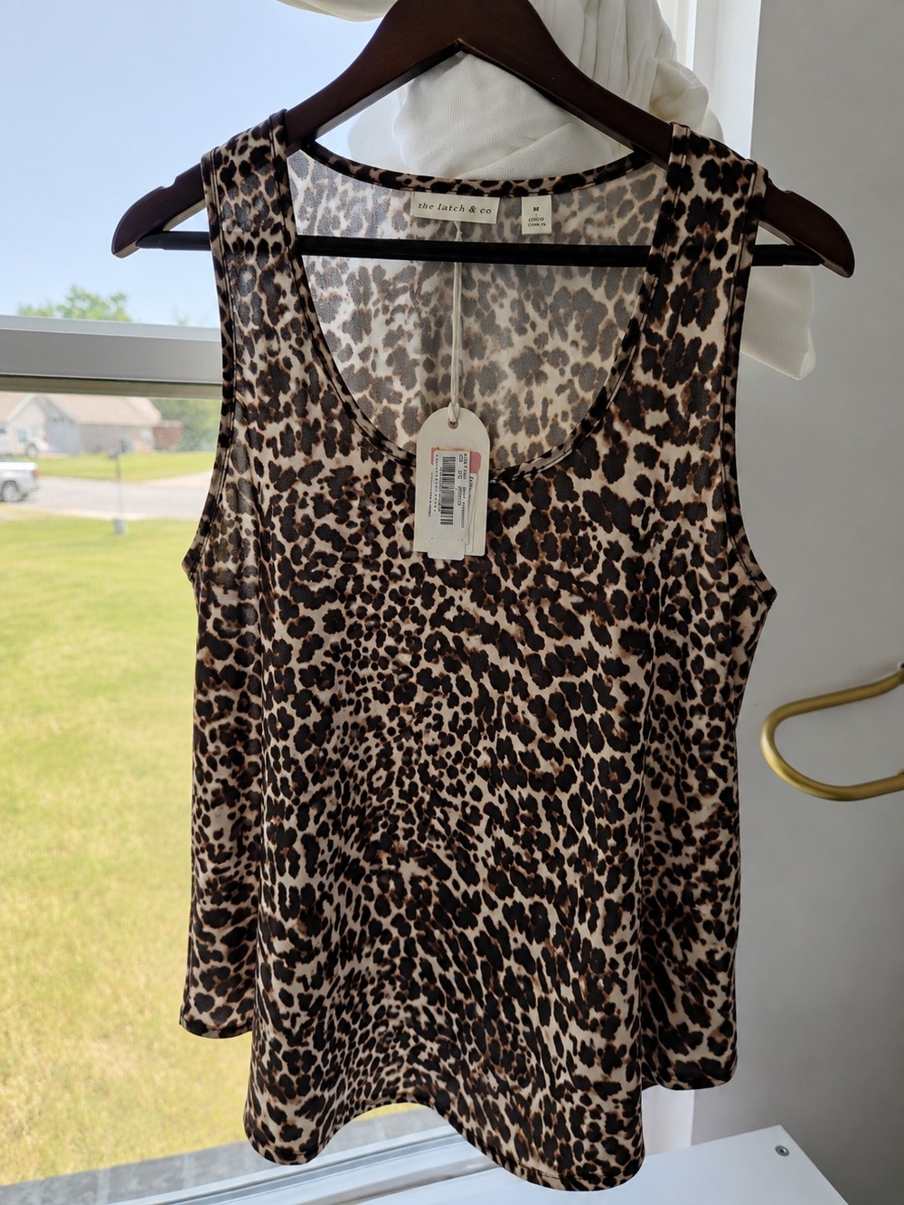 NWT Van Winkle & Co Leopard Print Sleeveless Tank Top Women’s M
